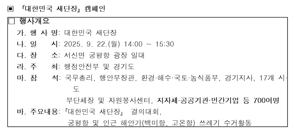 「대한민국 새단장」캠페인 개최 안내 이미지 0번