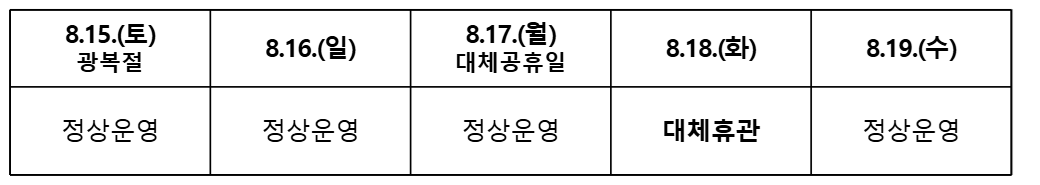 화성3.1운동만세길 방문자센터 8월 운영 일정 안내 및 홍보 이미지 0번